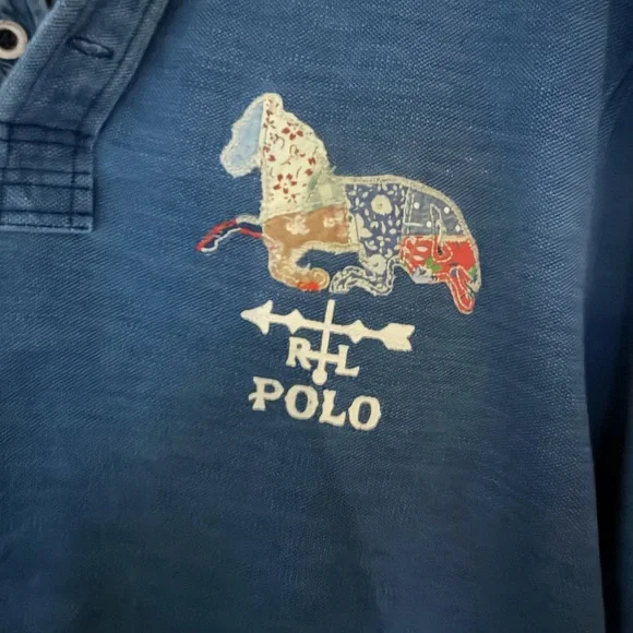 Polo by Ralph Lauren Classic Blue Denim Polo Shirt - Picture 5 of 8